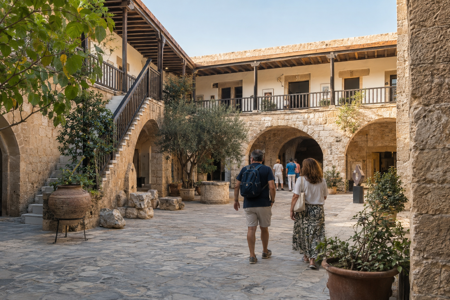 Ibrahim's Khan courtyard in Paphos Old Town, location of the announced Layers Within exhibition
