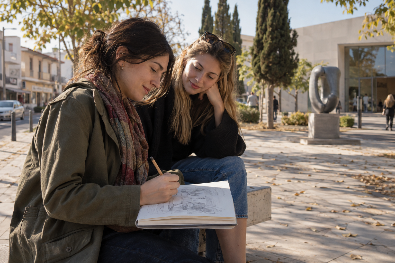 A relaxed art-inspired outing near Paphos Municipal Gallery and Ivi Maliotou Park